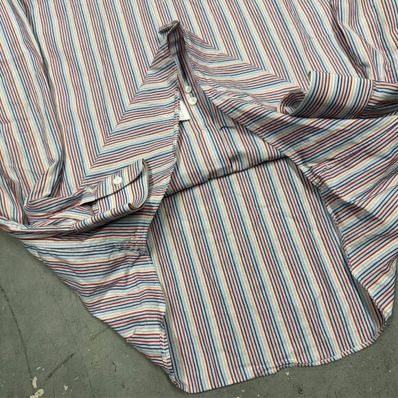 Spier & Mackay Contemporary Multicolor Striped Dress Shirt Cotton 43 17 XL - Picture 7 of 8